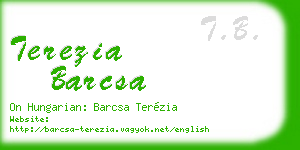 terezia barcsa business card