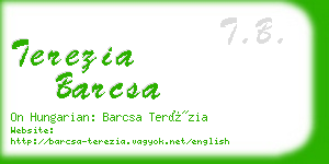 terezia barcsa business card